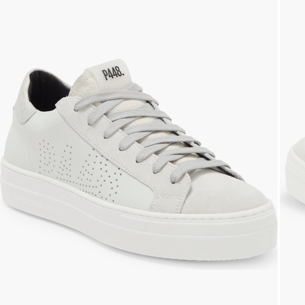 P448 Women's Sneakers in White and Gray